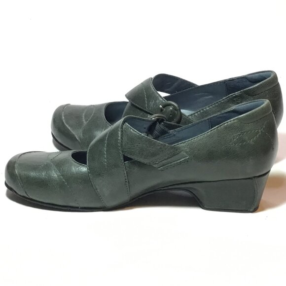 Josef Seibel Marissa Olive Mary Jane Heel Pump Shoes size 40 / 9.5 - Picture 4 of 10